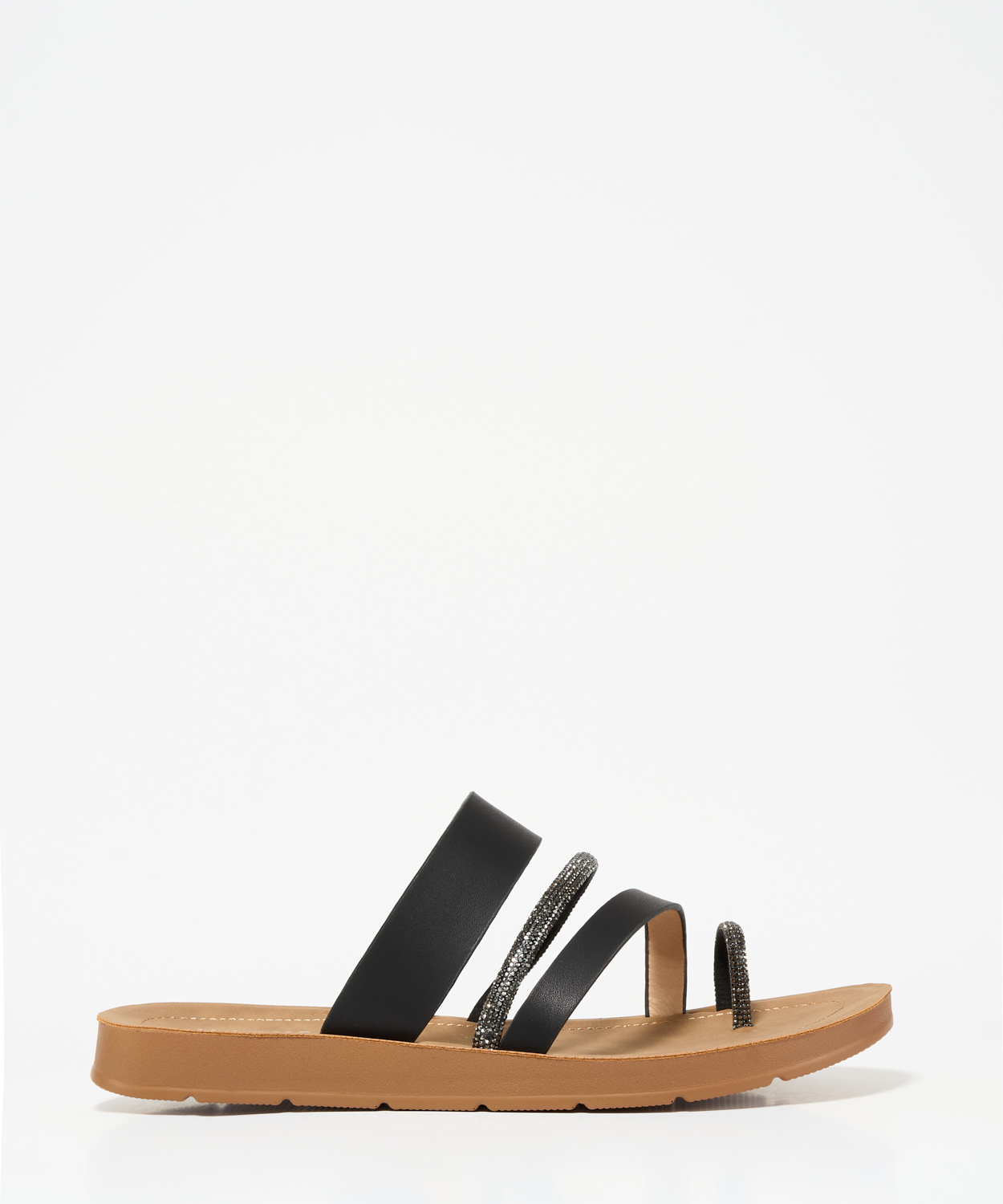 Sandalias planas strass tiras image number null